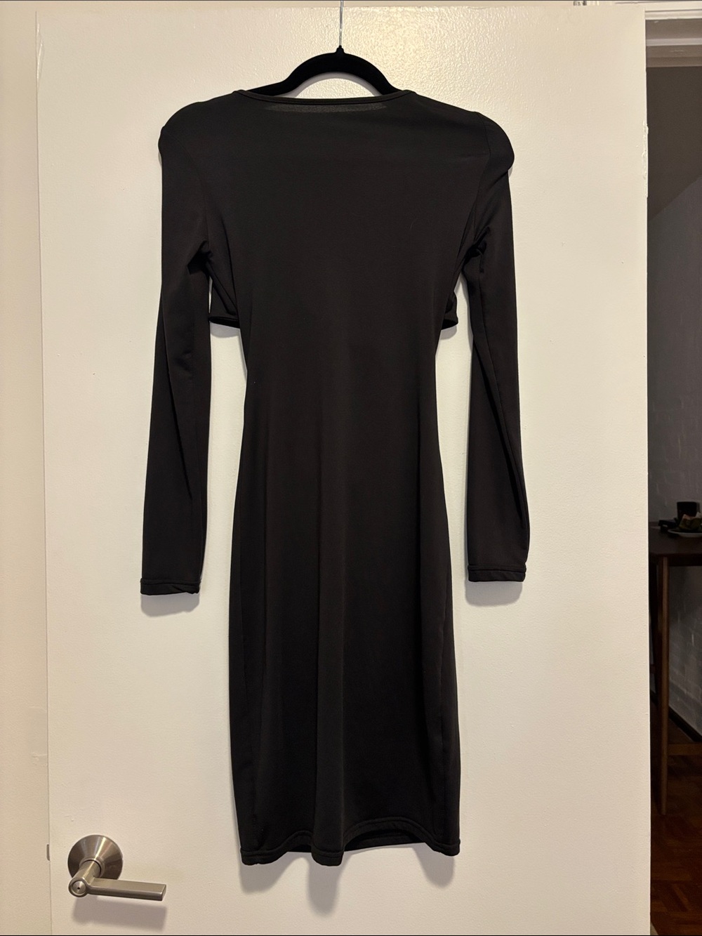 Source Unknown Black Long-Sleeve Bodycon Dress